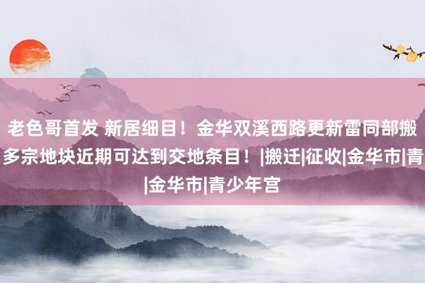 老色哥首发 新居细目！金华双溪西路更新雷同部搬家啦，多宗地块近期可达到交地条目！|搬迁|征收|金华市|青少年宫