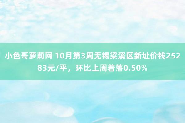 小色哥萝莉网 10月第3周无锡梁溪区新址价钱25283元/平，环比上周着落0.50%