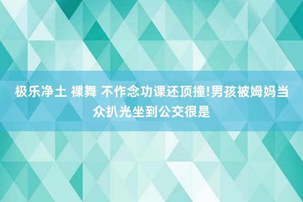 极乐净土 裸舞 不作念功课还顶撞!男孩被姆妈当众扒光坐到公交很是