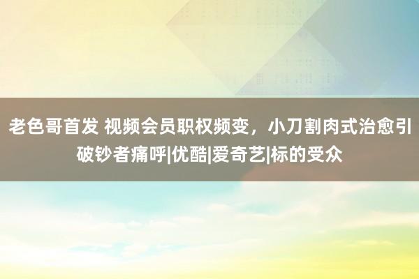 老色哥首发 视频会员职权频变，小刀割肉式治愈引破钞者痛呼|优酷|爱奇艺|标的受众